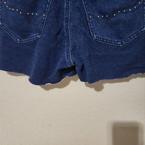 Riders Lee Shorts Womens SIze10 Blue Frayed Hem Mid Rise Stretch Denim Cut Off - Picture 5 of 16